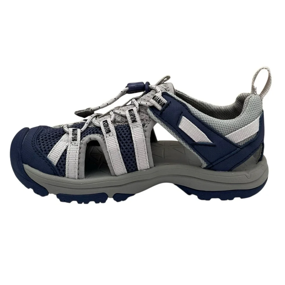 Teva Manatee Boys Girls Sport Sandals Size 11 Gray Navy Blue Closed Toe Shoes